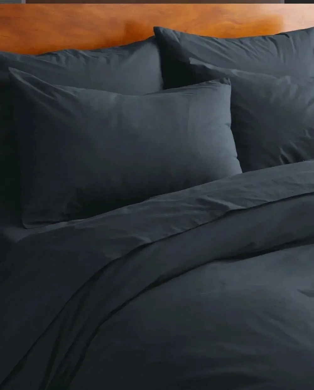 Quince King Organic Brushed Cotton Duvet Cover Nightfall Gray Calif King NEW